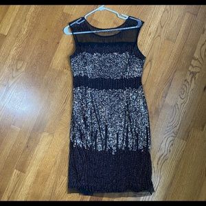 Adrianna Papel beaded cocktail dress